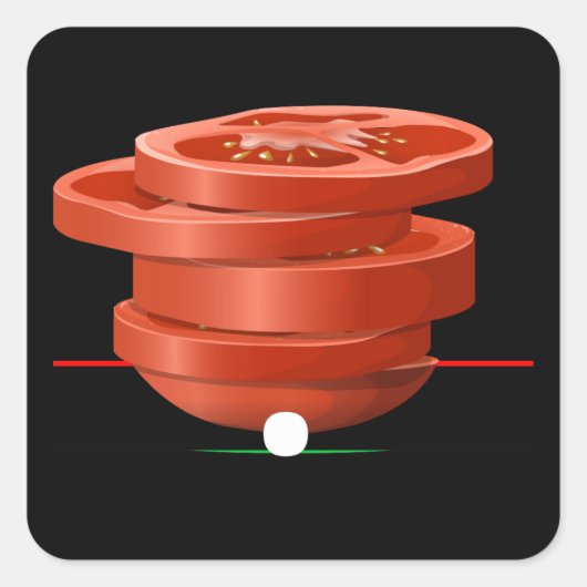 Sticker Carré Table latérale de tomate gaillée mobilier (Devant)