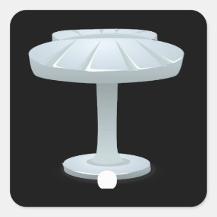 Sticker Carré Table latérale en coquille gaillée mobilier