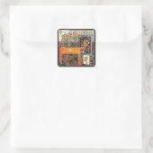 Sticker Carré Table orange Mah Jongg (Sac)