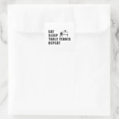 Sticker Carré Table Tennis Paddle Ping Pong Répéter l'idée cadea (Sac)