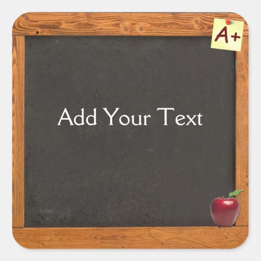 Sticker Carré Tableau de bord de l'enseignant (Devant)