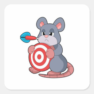 Sticker Carré Tableau de bord fléchettes de souris