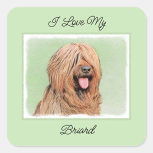 Sticker Carré Tableau de bord - Joli art original chien