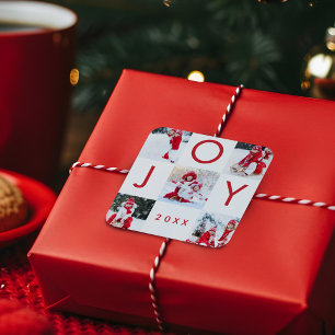 Sticker Carré Tableau de bord moderne Red Joy Famille Collage ph