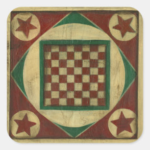 Sticker Carré Tableau de contrôle antique par Ethan Harper