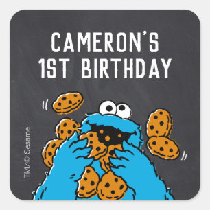 Sticker Carré Tableau de félicitations d'anniversaire pour Cooki