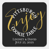 Sticker Carré Tableau des cookies de Pittsburgh (Devant)