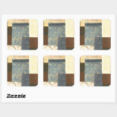 Sticker Carré Tableau moderne à panneaux (Feuille)