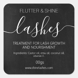 Sticker Carré Tableau noir Eyelash Eyebrow Eyebrow épaississant