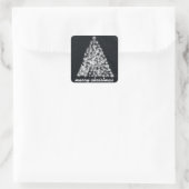 Sticker Carré Tableau noir Sparkboard Noël Sparkies Snowflake Tr (Sac)