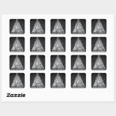 Sticker Carré Tableau noir Sparkboard Noël Sparkies Snowflake Tr (Feuille)
