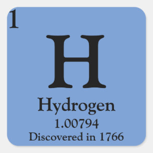 Sticker Carré Tableau périodique de l'hydrogène