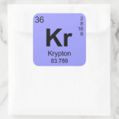 Sticker Carré Tableau périodique des éléments (Krypton) (Sac)