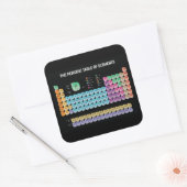 Sticker Carré Tableau périodique des éléments lancer l'oreiller (Enveloppe)