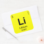 Sticker Carré Tableau périodique des éléments (lithium) (Enveloppe)