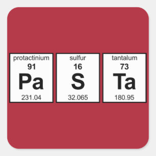 Sticker Carré Tableau périodique PaSTa