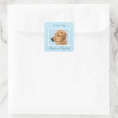Sticker Carré Tableau Rhodesian Ridgeback - Pièce originale d'ar (Sac)