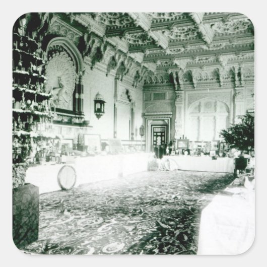 Sticker Carré Tables de Noël dans la salle Durbar (Devant)