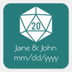 Sticker Carré Tabletop Chic dans l'autocollant Turquoise