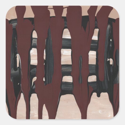 Sticker Carré Tablette de chocolat fondue (Devant)