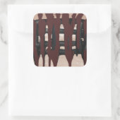 Sticker Carré Tablette de chocolat fondue (Sac)