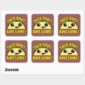 Sticker Carré Taco Bout Awesome (Feuille)