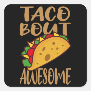 Sticker Carré TACO BOUT BEAU Taco Mardi Cadeau Cinco De Mayo