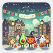 Sticker Carré Taco 'Bout Spook-tacular | Traitement d'Halloween (Devant)