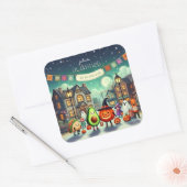 Sticker Carré Taco 'Bout Spook-tacular | Traitement d'Halloween (Enveloppe)