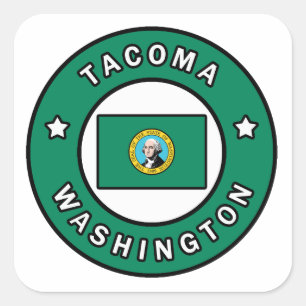 Sticker Carré Tacoma Washington