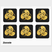 Sticker Carré Tadpole Mon clan samouraï japonais (Feuille)