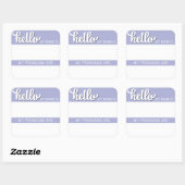 Sticker Carré Tag Nom et Pronoun - Carré Lilac (Feuille)