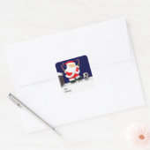 Sticker Carré Tage cadeau de Noël de football (Enveloppe)