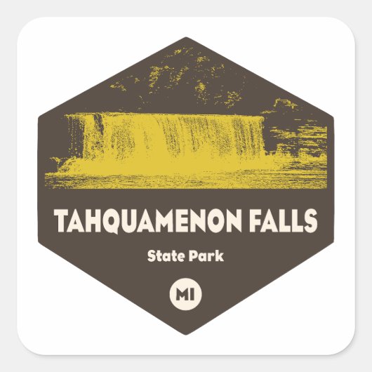 Sticker Carré Tahquamenon Falls State Park Michigan (Devant)