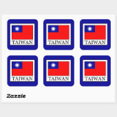 Sticker Carré Taïwan (Feuille)