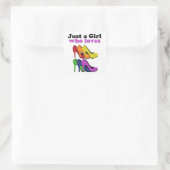 Sticker Carré Talons hauts colorés (Sac)