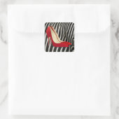Sticker Carré talons hauts rouge (Sac)