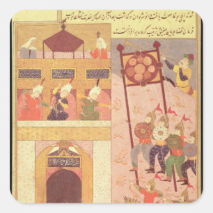 Sticker Carré Tamerlane Besieging Urganj