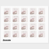 Sticker Carré Tan Elephant Dreamy Boho Chic Scrapbooking (Feuille)