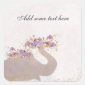 Sticker Carré Tan Elephant Dreamy Boho Chic Scrapbooking (Devant)