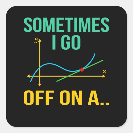 Sticker Carré Tangent Math Enseignant Mathématiques Mathématique (Devant)