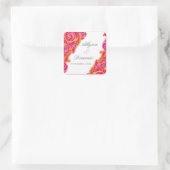 Sticker Carré Tangerine Hot Pink (Sac)