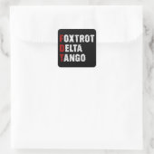 Sticker Carré Tango Delta du Foxtrot (Sac)