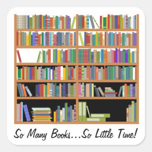 Sticker Carré Tant de livres (personnalisables)