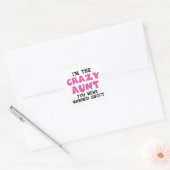 Sticker Carré Tante folle (Enveloppe)