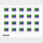 Sticker Carré Tanzanie (Feuille)