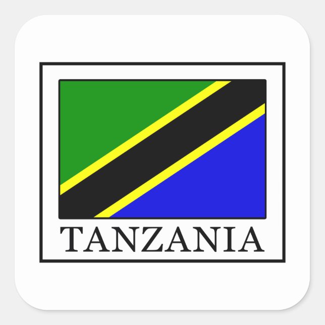 Sticker Carré Tanzanie (Devant)