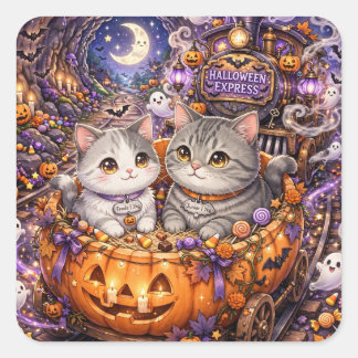 Sticker Carré Tapis de souris Freda et Junior Halloween Express