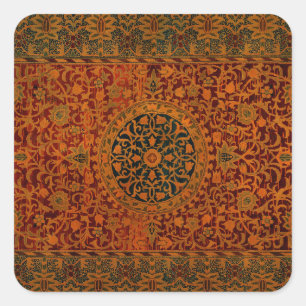Sticker Carré Tapisserie tapis moquette William Morris