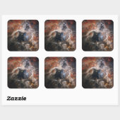 Sticker Carré Tarantula Nebula James Webb télescope nasa étoiles (Feuille)
